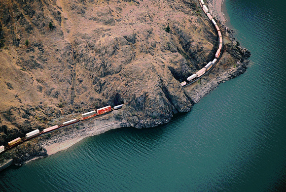 CP Rail Alongside Kamloops Lake (2002)