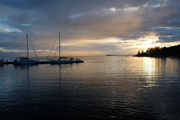 Sunset Lund Harbour