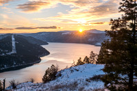 Winter Sunset on Kalamalka Lake